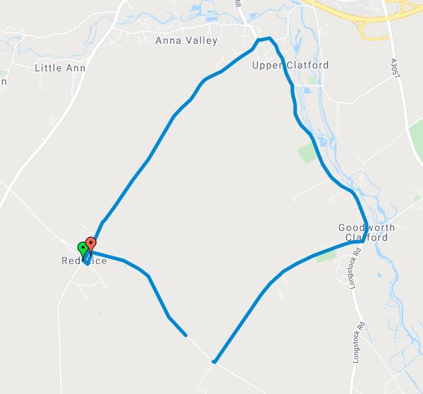 Andover Triathlon Run Route