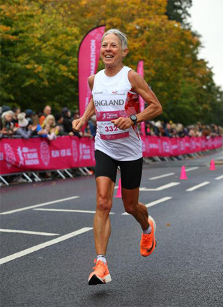 Julia Matheson running in the marathon