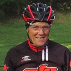 Ken Matheson wearing cycle kit